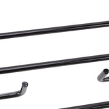 Rib Rack 4 Rows Capacity Compact Portable Iron Material Black Durable Reusable Barbecue Standing Rib Rack for Camping