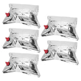 5Pcs Emergency Water Jug Bags with Spigot Foldable Beverage Insulation Drinking Water Storage Bag 5L