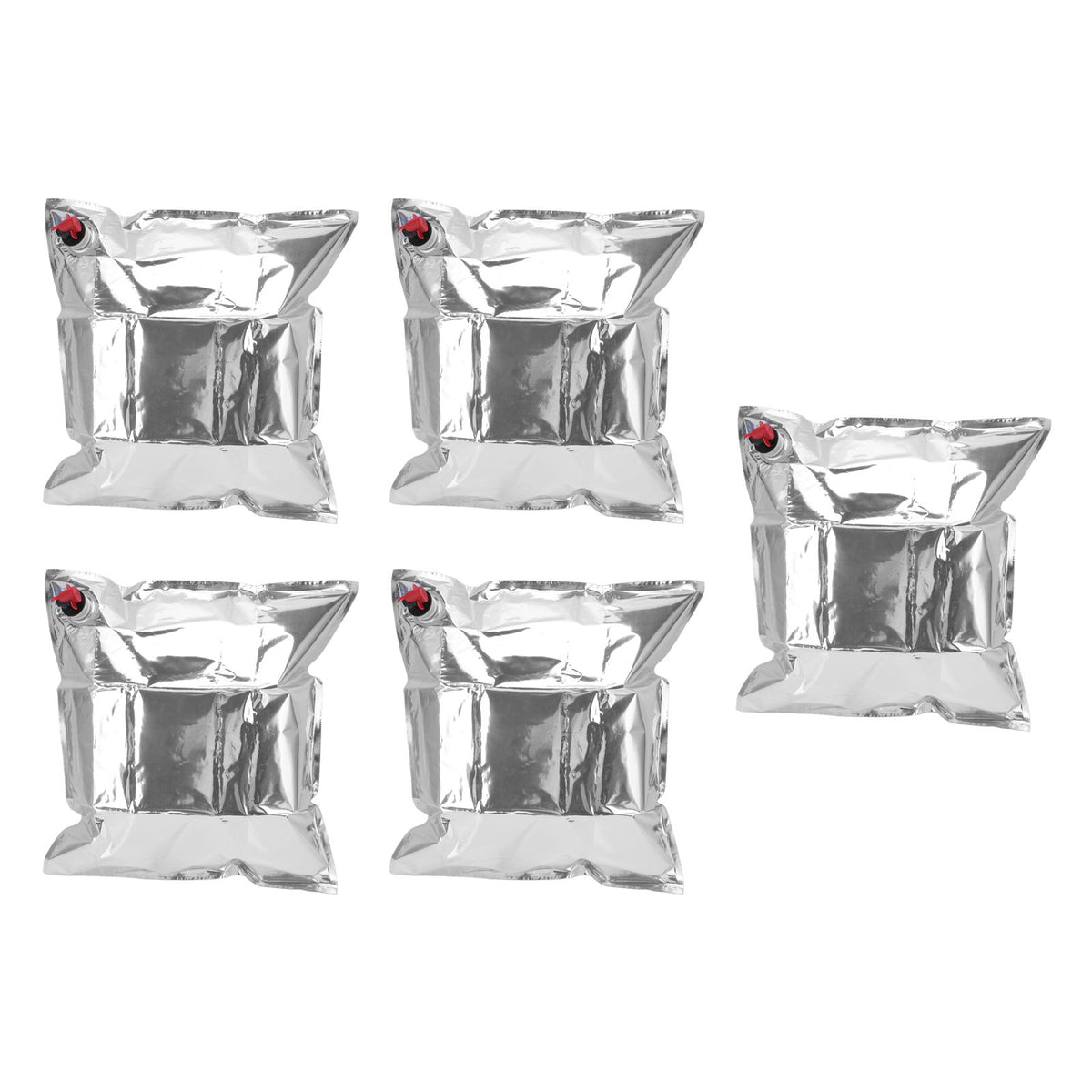 5Pcs Emergency Water Jug Bags with Spigot Foldable Beverage Insulation Drinking Water Storage Bag 15L
