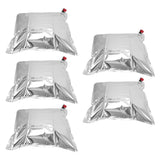 5Pcs Emergency Water Jug Bags with Spigot Foldable Beverage Insulation Drinking Water Storage Bag 15L - Top-Down View
