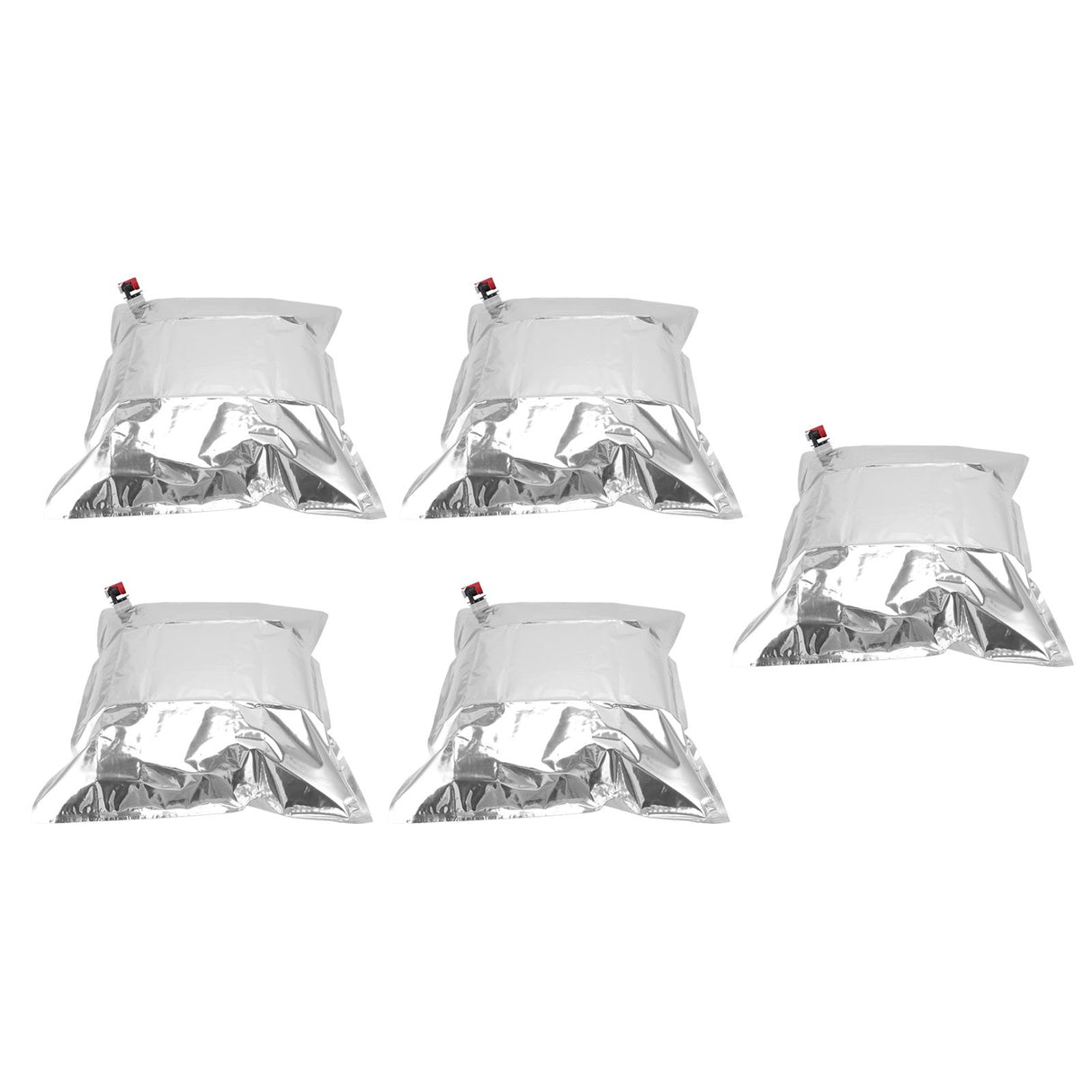 5Pcs Emergency Water Jug Bags with Spigot Foldable Beverage Insulation Drinking Water Storage Bag 15L