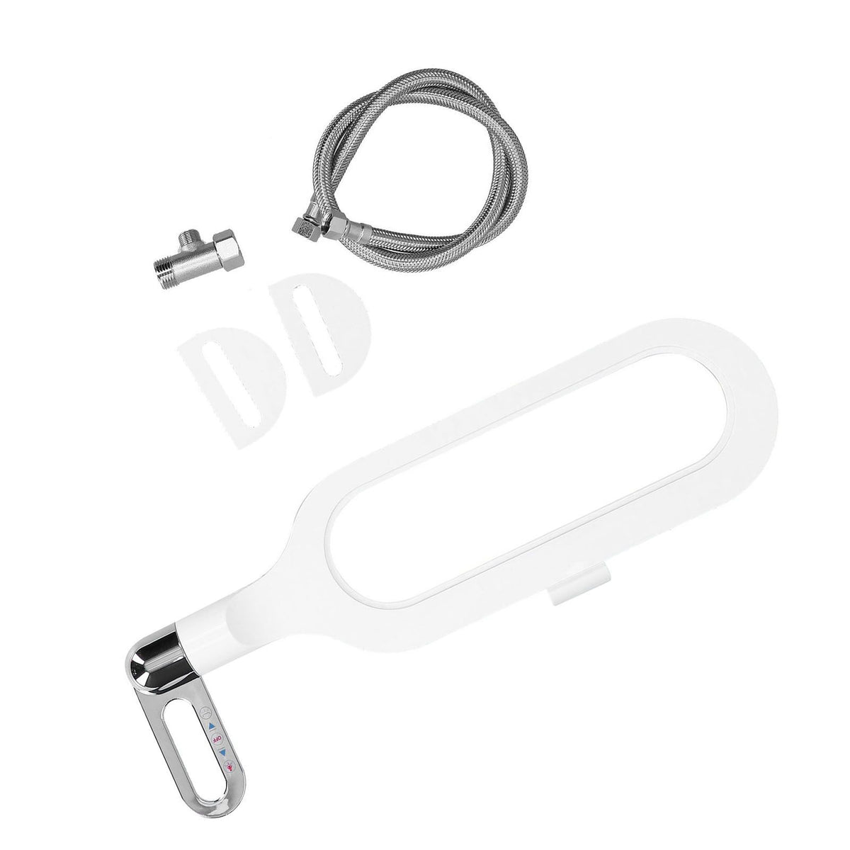 G1/2 Ultra Thin Plastic Toilet Bidet Attachment with Double Nozzles Self Cleaning for Home Bathroom