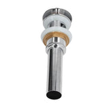 Sink Drain Stopper Copper Stainless Steel Bathroom Wash Basin Sink Drain Part for Home KitchenSilver with Overflow