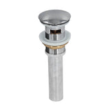 Sink Drain Stopper Copper Stainless Steel Bathroom Wash Basin Sink Drain Part for Home KitchenSilver with Overflow - Low Angle