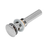 Sink Drain Stopper Copper Stainless Steel Bathroom Wash Basin Sink Drain Part for Home KitchenSilver with Overflow