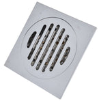 Floor Drain Square Copper Odor Resistant Self Sealing Gravity Floor Drain for Bathroom Kitchen Balconies