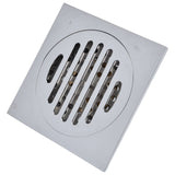 Floor Drain Square Copper Odor Resistant Self Sealing Gravity Floor Drain for Bathroom Kitchen Balconies - 45-Degree Angle