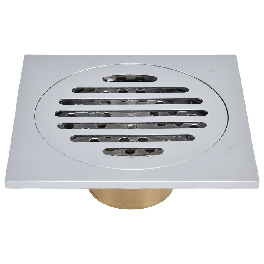 Floor Drain Square Copper Odor Resistant Self Sealing Gravity Floor Drain for Bathroom Kitchen Balconies