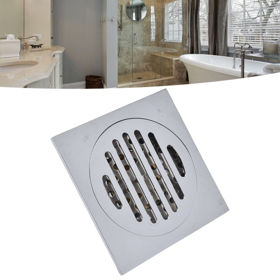 Floor Drain Square Copper Odor Resistant Self Sealing Gravity Floor Drain for Bathroom Kitchen Balconies
