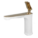 G1/2 Water Faucet Brass Sink Bath Single Handle Mixer Tap Bathroom Lavatory Wash Basin Faucet - Top-Down View
