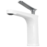 G1/2 Single Handle Basin Mixer Tap with Metal Handle Durable Solid Brass Bathroom Faucet - Front View
