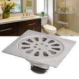 Shower Drain Square Shape Adjustable Tile Insertion Floor Drain Channel for Kitchen Bathroom - Extra Image