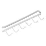 Coffee Mug Holder 6 Hooks Elegant Style Convenient Practical Stable Reliable Durable Wearable Kitchen Rack for HomeWhite