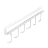 Coffee Mug Holder 6 Hooks Elegant Style Convenient Practical Stable Reliable Durable Wearable Kitchen Rack for HomeWhite - Extra Image