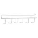 Coffee Mug Holder 6 Hooks Elegant Style Convenient Practical Stable Reliable Durable Wearable Kitchen Rack for HomeWhite - Extra Image