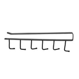 Coffee Mug Holder 6 Hooks Elegant Style Convenient Practical Stable Reliable Durable Wearable Kitchen Rack for HomeBlack