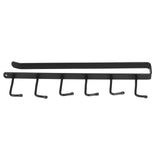 Coffee Mug Holder 6 Hooks Elegant Style Convenient Practical Stable Reliable Durable Wearable Kitchen Rack for HomeBlack - Front View