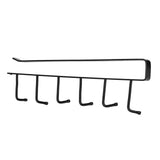 Coffee Mug Holder 6 Hooks Elegant Style Convenient Practical Stable Reliable Durable Wearable Kitchen Rack for HomeBlack - Side View