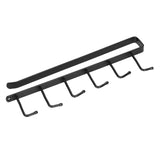 Coffee Mug Holder 6 Hooks Elegant Style Convenient Practical Stable Reliable Durable Wearable Kitchen Rack for HomeBlack