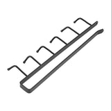 Coffee Mug Holder 6 Hooks Elegant Style Convenient Practical Stable Reliable Durable Wearable Kitchen Rack for HomeBlack - Rear View