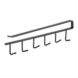 Coffee Mug Holder 6 Hooks Elegant Style Convenient Practical Stable Reliable Durable Wearable Kitchen Rack for HomeBlack - Close-Up Angle