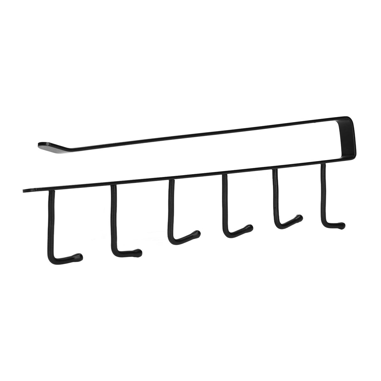 Coffee Mug Holder 6 Hooks Elegant Style Convenient Practical Stable Reliable Durable Wearable Kitchen Rack for HomeBlack