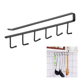 Coffee Mug Holder 6 Hooks Elegant Style Convenient Practical Stable Reliable Durable Wearable Kitchen Rack for HomeBlack - Extra Image