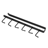 Coffee Mug Holder 6 Hooks Elegant Style Convenient Practical Stable Reliable Durable Wearable Kitchen Rack for HomeBlack - Extra Image