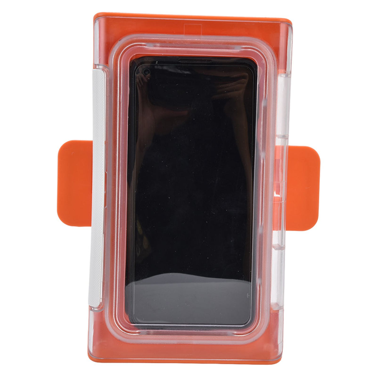Shower Phone Holder Waterproof Bathroom Phone Box 360 Degree Rotation Wall Mounted Phone CaseOrange