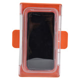 Shower Phone Holder Waterproof Bathroom Phone Box 360 Degree Rotation Wall Mounted Phone CaseOrange - Side View