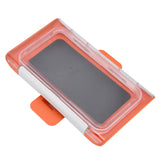 Shower Phone Holder Waterproof Bathroom Phone Box 360 Degree Rotation Wall Mounted Phone CaseOrange - Rear View