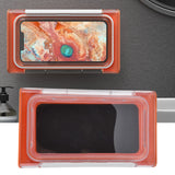 Shower Phone Holder Waterproof Bathroom Phone Box 360 Degree Rotation Wall Mounted Phone CaseOrange