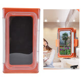 Shower Phone Holder Waterproof Bathroom Phone Box 360 Degree Rotation Wall Mounted Phone CaseOrange