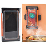 Shower Phone Holder Waterproof Bathroom Phone Box 360 Degree Rotation Wall Mounted Phone CaseBlack