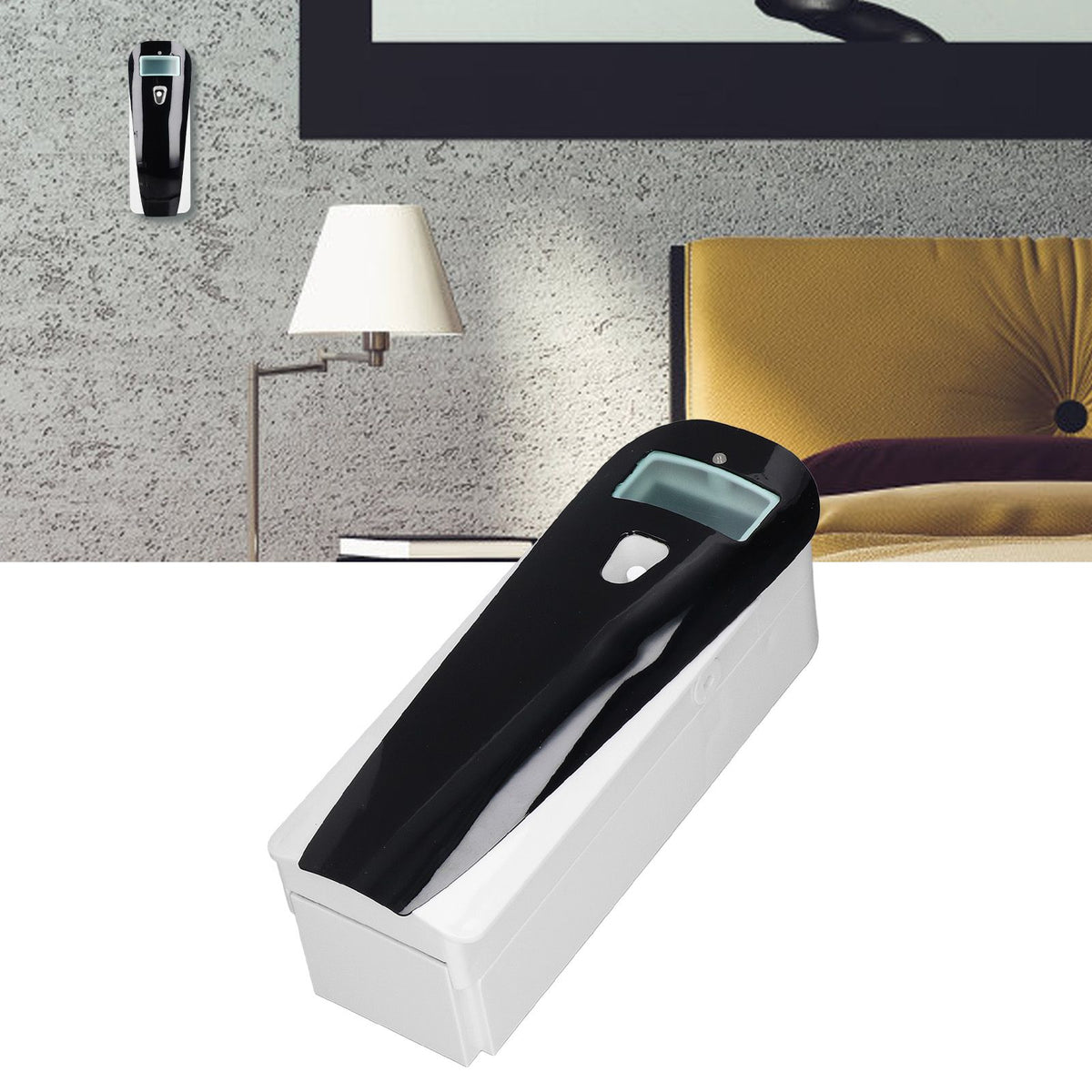 Wall Mounted Automatic Scent Dispenser Aerosol Dispenser Water Based Fragrance Enhancer Toilet Deodorizer Black