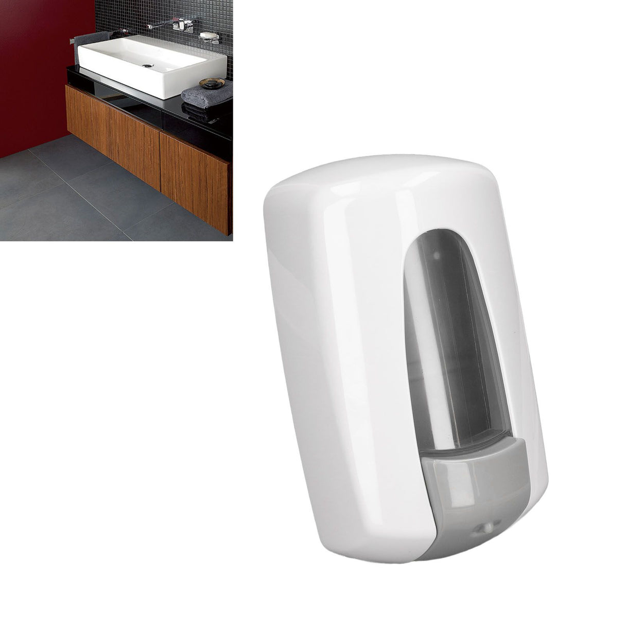 Soap Dispenser 1000ml Large Hand Press Mode Space Saving Economical Manual Shampoo Dispenser