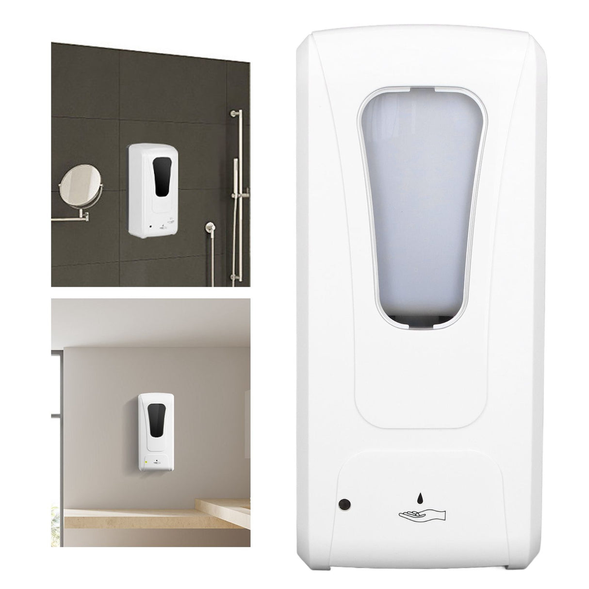 900ml Automatic Spray Soap Dispenser Wall Mounted Infrared Induction Touchless Liquid Container for Bathroom Kitchen