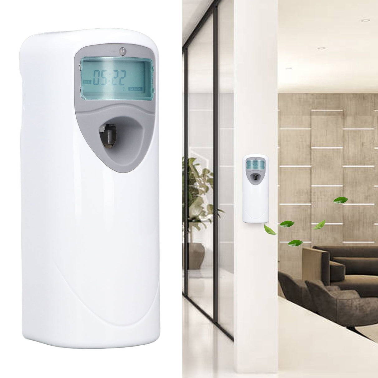 Automatic Timer Essential Oil Diffuser Aroma Dispenser Mini Wall Mounted Aromatherapy Machine for Hotel Home Toilet