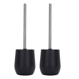 2Pcs Toilet Brush Robust Lockable Threads Efficient Safe Durable Material Home Accessory - 45-Degree Angle