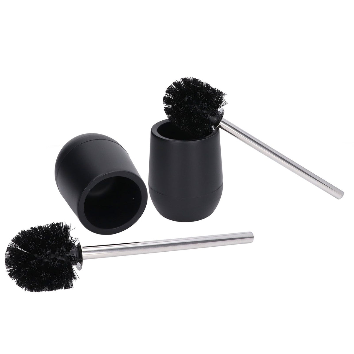 2Pcs Toilet Brush Robust Lockable Threads Efficient Safe Durable Material Home Accessory