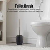 2Pcs Toilet Brush Robust Lockable Threads Efficient Safe Durable Material Home Accessory