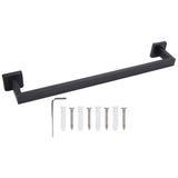 Hand Towel Holder Black Stainless Steel Fashion Design High Hardness Durable Stable Easy Installation Towel Bar