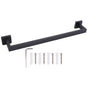 Hand Towel Holder Black Stainless Steel Fashion Design High Hardness Durable Stable Easy Installation Towel Bar