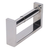 Toilet Paper Holder Wear Resistant Material Stainless Steel Retractable Bathroom Supplies - Close-Up Angle