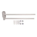 Stainless Steel Toilet Paper Bracket Single Seat 2 Poles Rotatable Toilet Paper Holder
