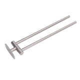 Stainless Steel Toilet Paper Bracket Single Seat 2 Poles Rotatable Toilet Paper Holder - Low Angle