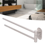 Stainless Steel Toilet Paper Bracket Single Seat 2 Poles Rotatable Toilet Paper Holder - Extra Image