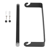 32cm Toilet Paper Holder Wall Mounted Toilet Tissue Roll Holders for Bathroom Kitchen Matte Black - Front View