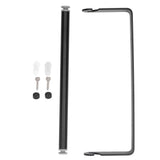 32cm Toilet Paper Holder Wall Mounted Toilet Tissue Roll Holders for Bathroom Kitchen Matte Black - Side View