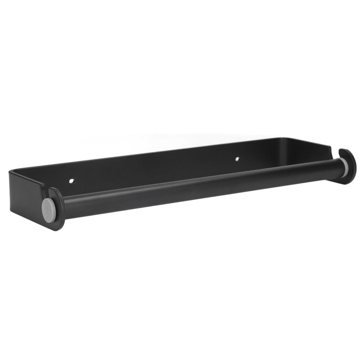 32cm Toilet Paper Holder Wall Mounted Toilet Tissue Roll Holders for Bathroom Kitchen Matte Black